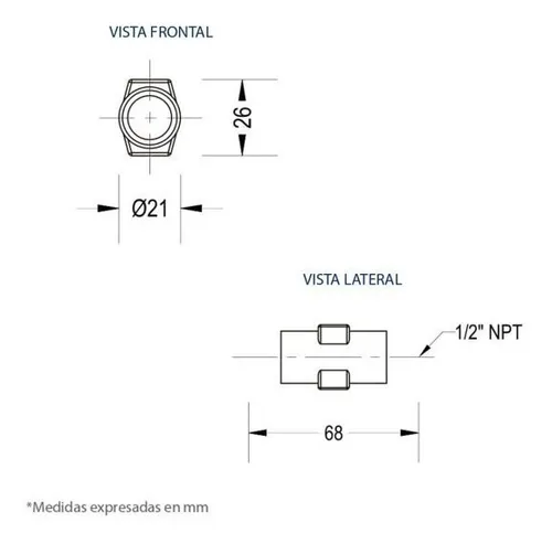 Fp Niple Cromado 1/2'' Bol. 05ni05