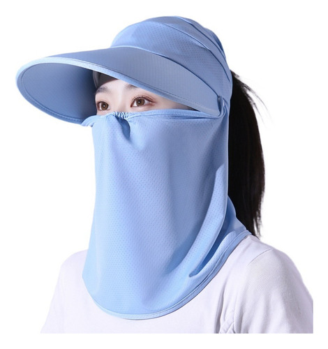 Sombrero Cara Velo Protector Solar Uv Moda Para Mujer, 2 Uni