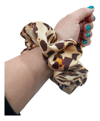 Scrunchie Saten Estampadas Antifriz Tamaño Standar