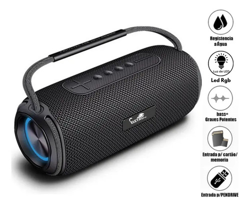 Caixa Som Bluetooth Alto Falante Duplo 2.0 60w Stéreo Sm-15 Cor Preto 110v/220v