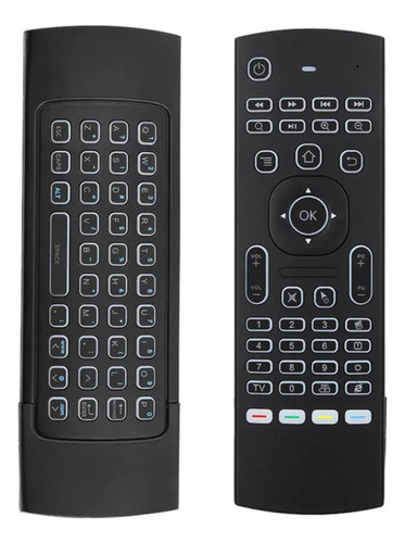Air Mouse Control con teclado LED y comando de voz universal