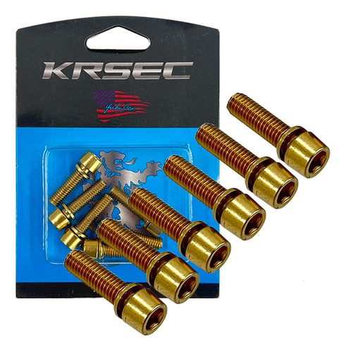 Juego De Tornillos Krsct Para Potencia Codo M6 X18mm Dorado 