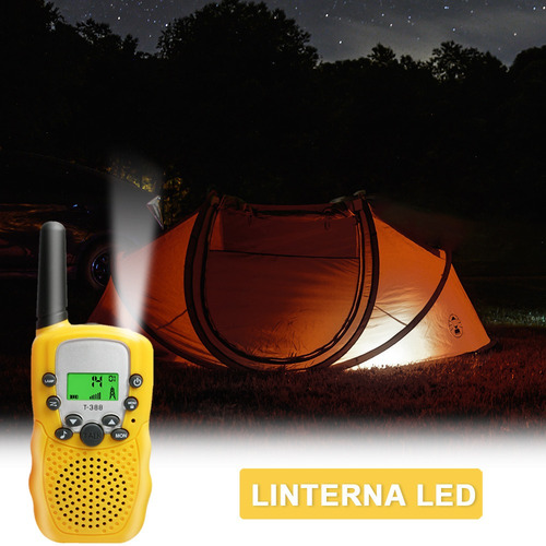 Radio Walkie Talkie Con Rango Para Niño, Amarillo