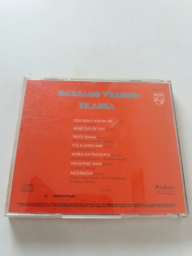 Imagem 2 de 3 de Cd Caetano Veloso - Transa