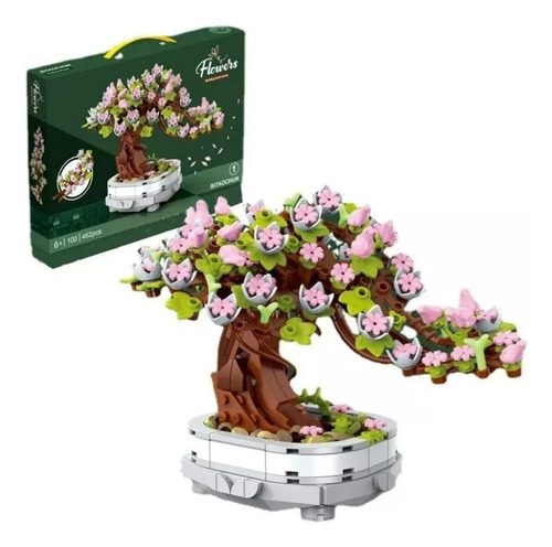 Bonsai De Cerezos En Maceta Para Armar Lego Compatible