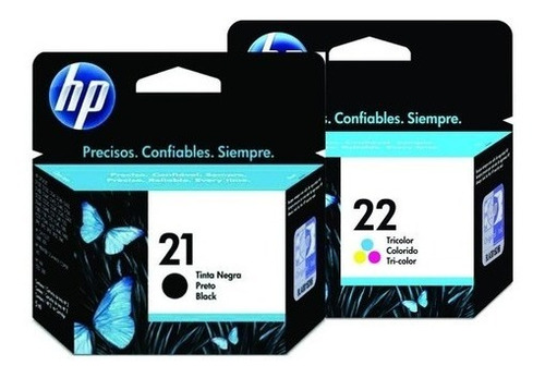 Combo De Cartuchos Hp 21 Y 22 Original Imp D1430 D1455 D1520