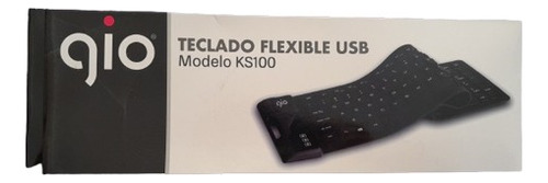 Teclado Gio Ks100 Flexible Silicon Negro