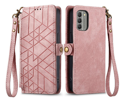 Funda Abatible De Cuero Para Nokia G400 Simple De Negocios