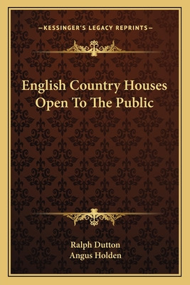 Libro English Country Houses Open To The Public - Dutton,...