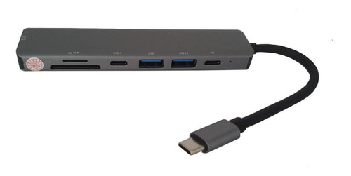 Adaptador Usb-c 7x1 Pd Usb X3 Sd Tf Compatible Con Hdmi 4k