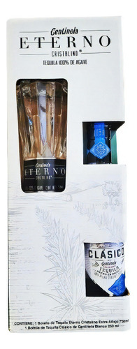 Tequila Centinela Eterno Cristalino 750 Ml + 250 Ml Clasico