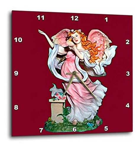 3drose Llc Reloj De Pared Con Forma De Ángel, 10 X 10 Pulgad