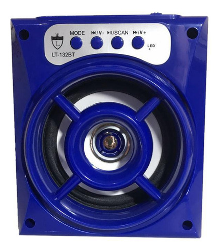 Caixa De Som Portatil Bluetooth Ms-132bt - Azul