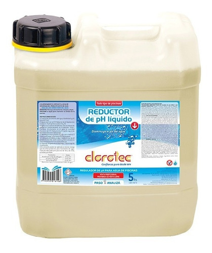 Reductor  De Ph Clorotec X 5 Lt Limpieza Pileta