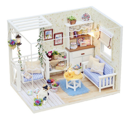 Casa De Muñecas En Miniatura Con Muebles Diy Casa De Muñecas