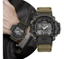 Comprar Relógio Masculino Digital E Analógico Esportivo De Pulso Com Pulseira De Silicone À Prova D' Água Verde E Preto Resistente Shock Militar Tático Surf Urbano Action - Moad1132u002F8v Mormaii