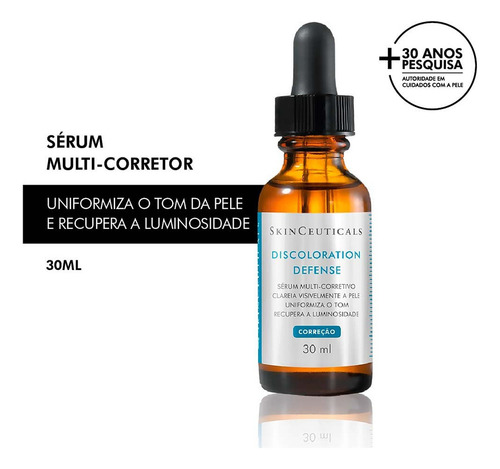 Serum Antimanchas Skinceuticals Discoloration Defense 30ml Oleosa/mista/normal/seca Dia/noite