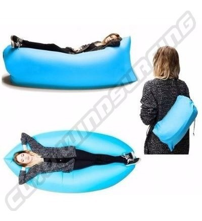 Sillon Puff Reposera Inflable + Bolso Comodo Varios Colores