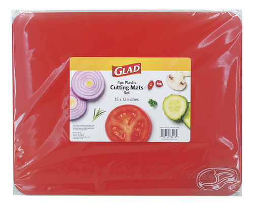 Set De 4 Un De Mats Flexibles Para Cortar Glad