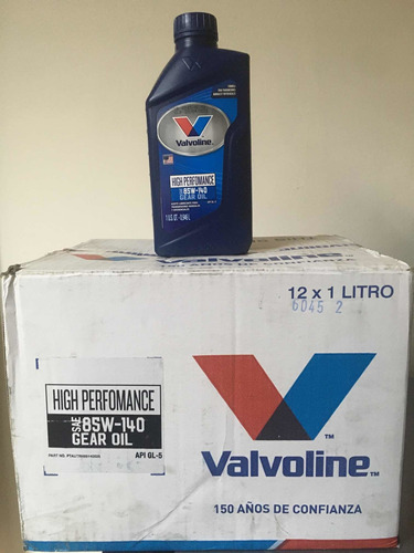 Aceite Valvoline 85w140 Transmisión Manuales Y Diferencial.