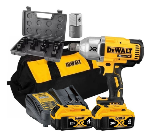 Chave De Impacto Dcf897b 3/4 Dewalt 2bat 4ah Bolsa + Soquete