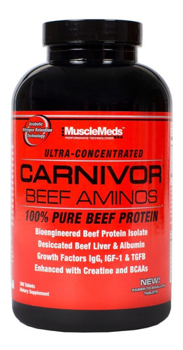 Aminoacidos Carnivor Beef Aminos 300 Tabs - Musclemeds