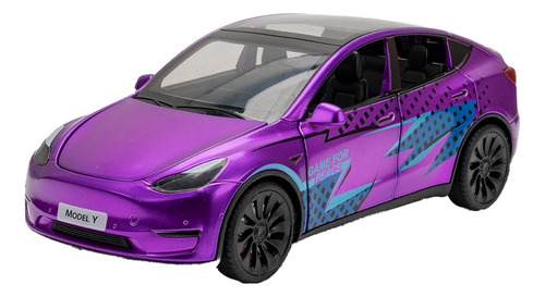 Simulación 1:24 Modelo De Coche Tesla Alloy New Energy