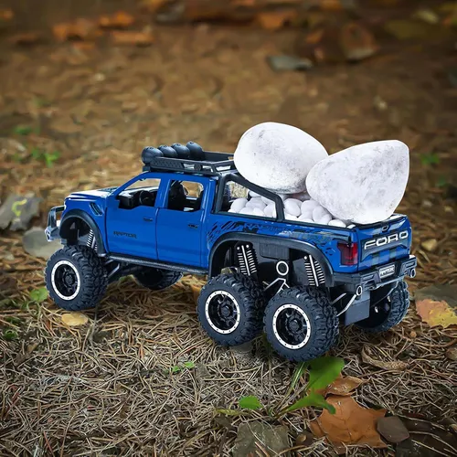 Camion De Juguete Ranfly Modelo F150, De Metal, Con Moto Ab