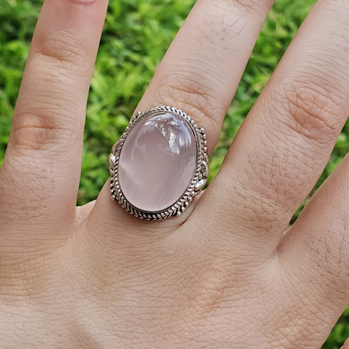 Imagen 2 de 10 de Anillo Plata Con Piedra Ovalada