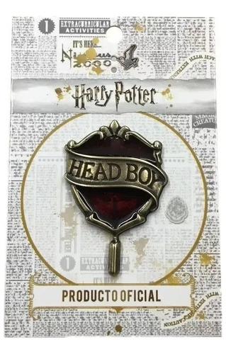 Pin Harry Potter Headboy Gryffindor Head Boy Lic. Oficial