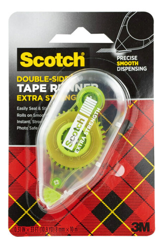Scotch Rodillo Adhesivo Extra Resistente, .31 Pulgadas X 33.