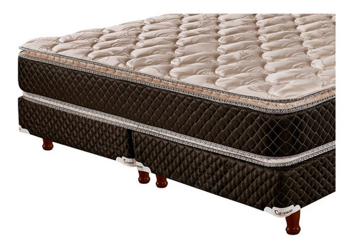Sommier sommier Cannon Espuma Exclusive Pillow Top King de 200cmx200cm marrón y beige con base dividida