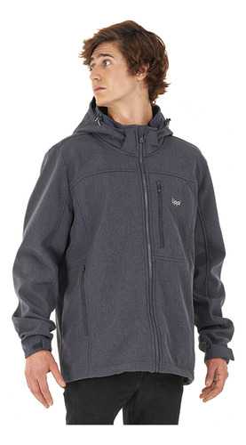 Chaqueta Hombre Macaya Softshell Hoody Melange Azul Lippi