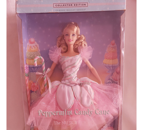Barbie Peppermint Candy Cane Ballet Cascanueces (Usado)