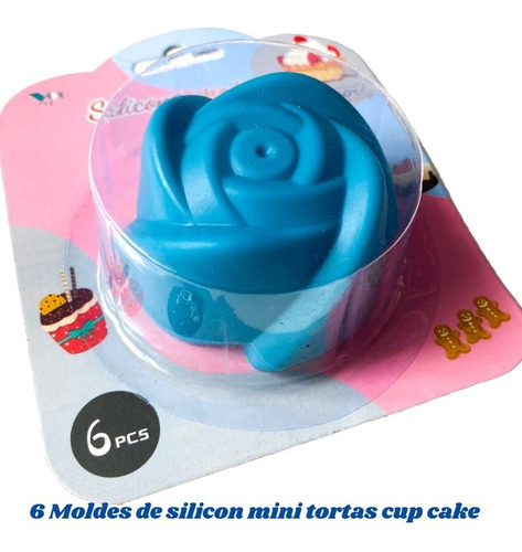 Moldes Capacillos De Silicon  Cupcake Jabones Rosa Flor