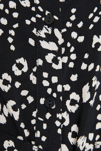 Vestido Z.a.r Camisero Largo Estampado Talle M