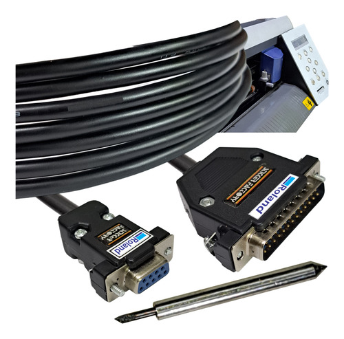 Cable Serial P/ Roland Db25- Db9 3 Mt Rs232 + Navaja