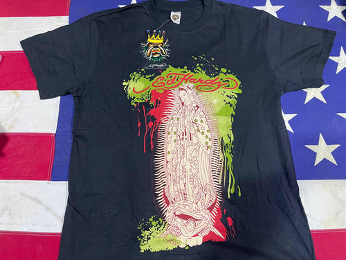 Playera Ed Hardy Para Hombre Talla L Logo.  Guadalupana