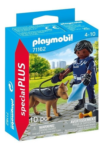 Playmobil Special Plus Policía Con Perro - 71162 Cantidad de piezas 10