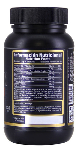 Imagen 3 de 9 de Combo Definición Gold Nutrition Whey Ripped + Lipo Burn