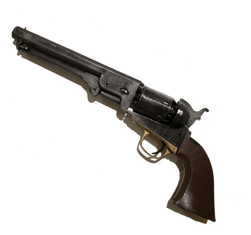 Revolver Colt 1851 Navy Impreso En 3d