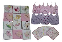 Comprar Enxoval De Bebe - 3 Babete 1 Cueiro Bordado 3 Babadores 