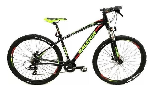 Bicicleta Mtb Raleigh Mojave 2.0 29er 21v Disco Mecanico Color Negro/Verde/Rojo Tamaño del cuadro 19