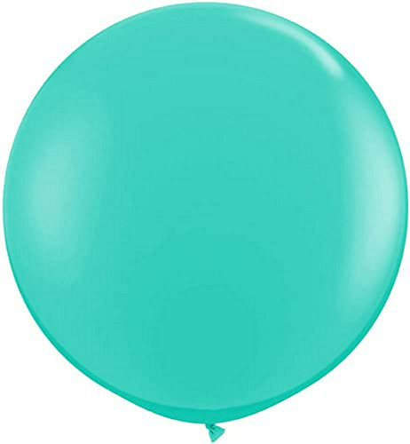 Pmu Globos De 36 Pulgadas Partido-tex Turquesa Latex Premium