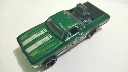 Hot Wheels '68 Chevy El Camino Green 2015 Car Metal Escala