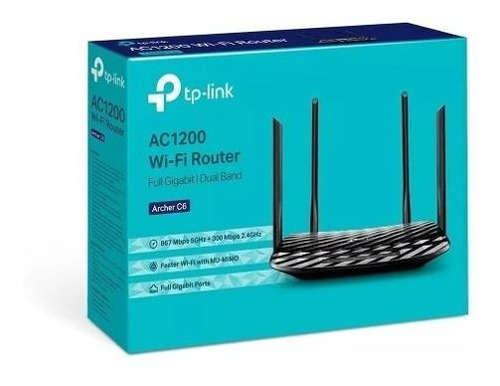 Roteador Tp-link Archer C6 2.4/5.0 Ghz Ac1200 Gigabit + Nf