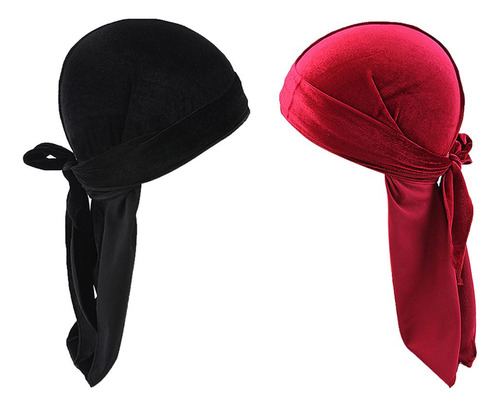 2 Piezas Unisex Bandana Durag Seda Sombreros Con Capucha De