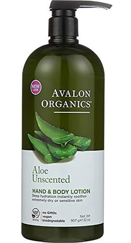 Avalon Organics Loción De Manos Y Cuerpo Sin Perfume 32 Oz