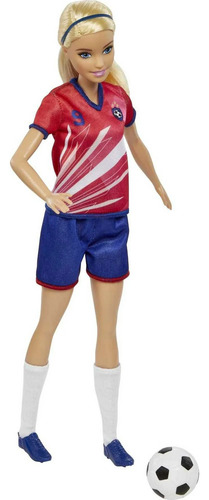 Muñeca Barbie Futbolista Rubia