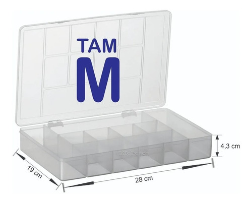 Estojo Organizador Para Pesca M C/ 11 Divisórias - Plasmont